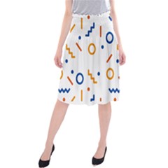 Abstract Dots And Line Pattern T- Shirt Abstract Dots And Line Pattern 4 Midi Beach Skirt by maxcute