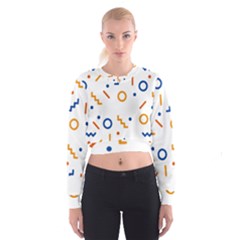 Abstract Dots And Line Pattern T- Shirt Abstract Dots And Line Pattern 4 Cropped Sweatshirt by maxcute