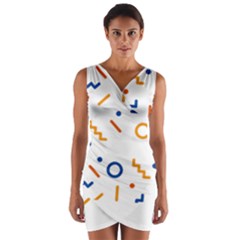 Abstract Dots And Line Pattern T- Shirt Abstract Dots And Line Pattern 4 Wrap Front Bodycon Dress by maxcute