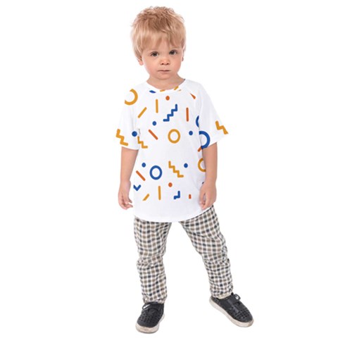 Abstract Dots And Line Pattern T- Shirt Abstract Dots And Line Pattern 4 Kids  Raglan Tee by maxcute