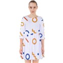 Abstract Dots And Line Pattern T- Shirt Abstract Dots And Line Pattern 4 Smock Dress View1