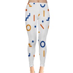 Abstract Dots And Line Pattern T- Shirt Abstract Dots And Line Pattern 4 Inside Out Leggings by maxcute