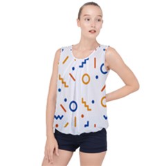 Abstract Dots And Line Pattern T- Shirt Abstract Dots And Line Pattern 4 Bubble Hem Chiffon Tank Top by maxcute