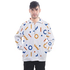 Abstract Dots And Line Pattern T- Shirt Abstract Dots And Line Pattern 4 Men s Half Zip Pullover by maxcute