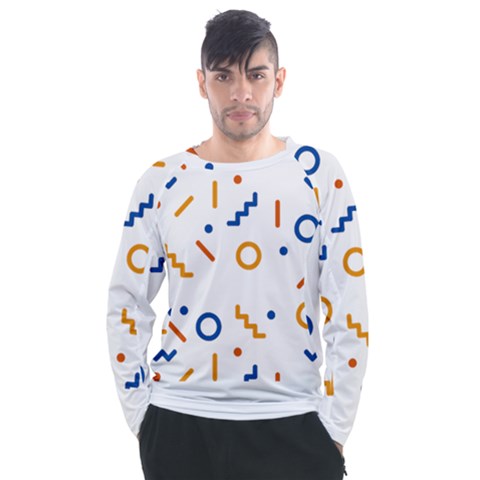 Abstract Dots And Line Pattern T- Shirt Abstract Dots And Line Pattern 4 Men s Long Sleeve Raglan Tee by maxcute