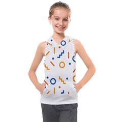 Abstract Dots And Line Pattern T- Shirt Abstract Dots And Line Pattern 4 Kids  Sleeveless Hoodie by maxcute