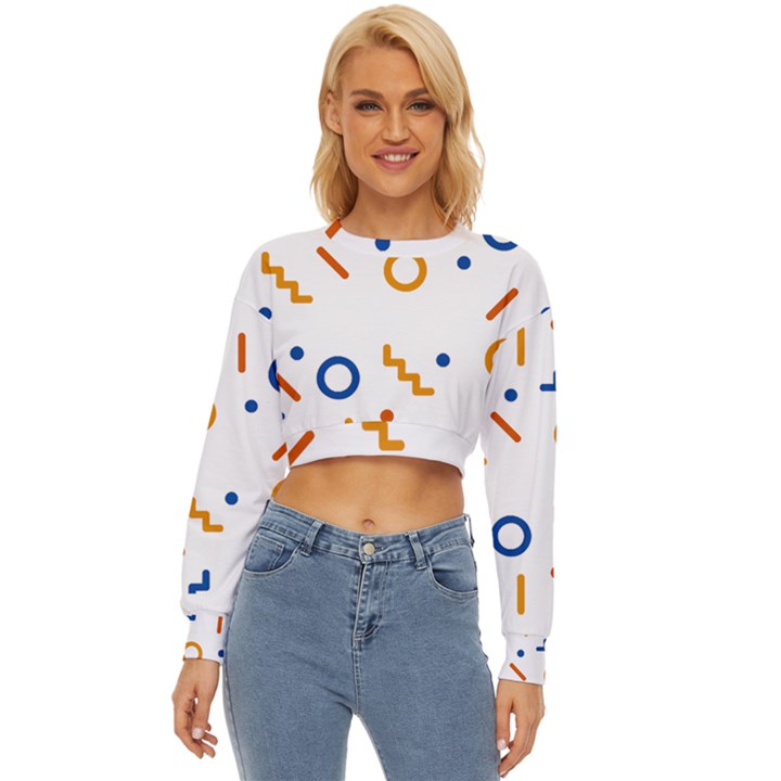 Abstract Dots And Line Pattern T- Shirt Abstract Dots And Line Pattern 4 Lightweight Long Sleeve Sweatshirt