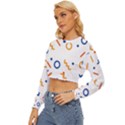 Abstract Dots And Line Pattern T- Shirt Abstract Dots And Line Pattern 4 Lightweight Long Sleeve Sweatshirt View2