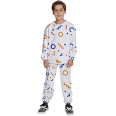 Abstract Dots And Line Pattern T- Shirt Abstract Dots And Line Pattern 4 Kids  Sweatshirt Set by maxcute