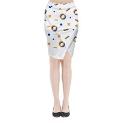 Abstract Dots And Line Pattern T- Shirt Abstract Dots And Line Pattern T- Shirt Midi Wrap Pencil Skirt by maxcute