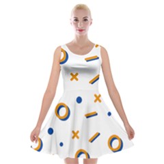 Abstract Dots And Line Pattern T- Shirt Abstract Dots And Line Pattern T- Shirt Velvet Skater Dress by maxcute