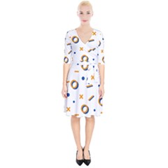 Abstract Dots And Line Pattern T- Shirt Abstract Dots And Line Pattern T- Shirt Wrap Up Cocktail Dress by maxcute