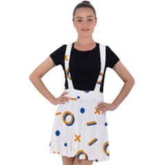 Abstract Dots And Line Pattern T- Shirt Abstract Dots And Line Pattern T- Shirt Velvet Suspender Skater Skirt by maxcute