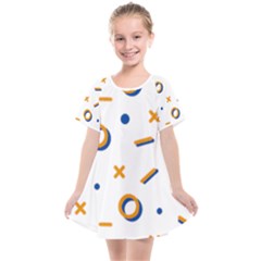 Abstract Dots And Line Pattern T- Shirt Abstract Dots And Line Pattern T- Shirt Kids  Smock Dress by maxcute