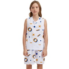 Abstract Dots And Line Pattern T- Shirt Abstract Dots And Line Pattern T- Shirt Kids  Basketball Mesh Set by maxcute