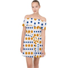 Abstract Dots Pattern T- Shirt Abstract Dots Pattern T- Shirt Off Shoulder Chiffon Dress by maxcute