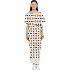 Abstract Dots Pattern T- Shirt Abstract Dots Pattern T- Shirt Batwing Lightweight Chiffon Jumpsuit by maxcute