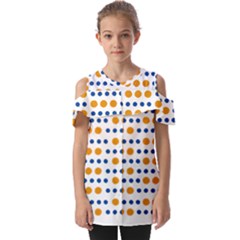 Abstract Dots Pattern T- Shirt Abstract Dots Pattern T- Shirt Fold Over Open Sleeve Top by maxcute