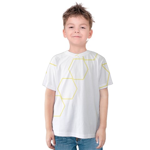 Abstract Hexagon Pattern T- Shirt Abstract Hexagon Pattern T- Shirt Kids  Cotton Tee by maxcute