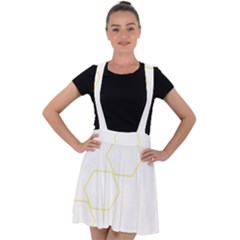 Abstract Hexagon Pattern T- Shirt Abstract Hexagon Pattern T- Shirt Velvet Suspender Skater Skirt by maxcute