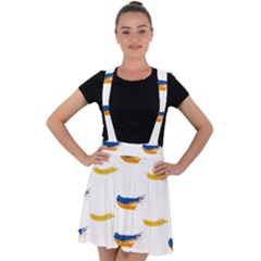 Abstract Paint Pattern T- Shirt Abstract Paint Pattern T- Shirt Velvet Suspender Skater Skirt by maxcute