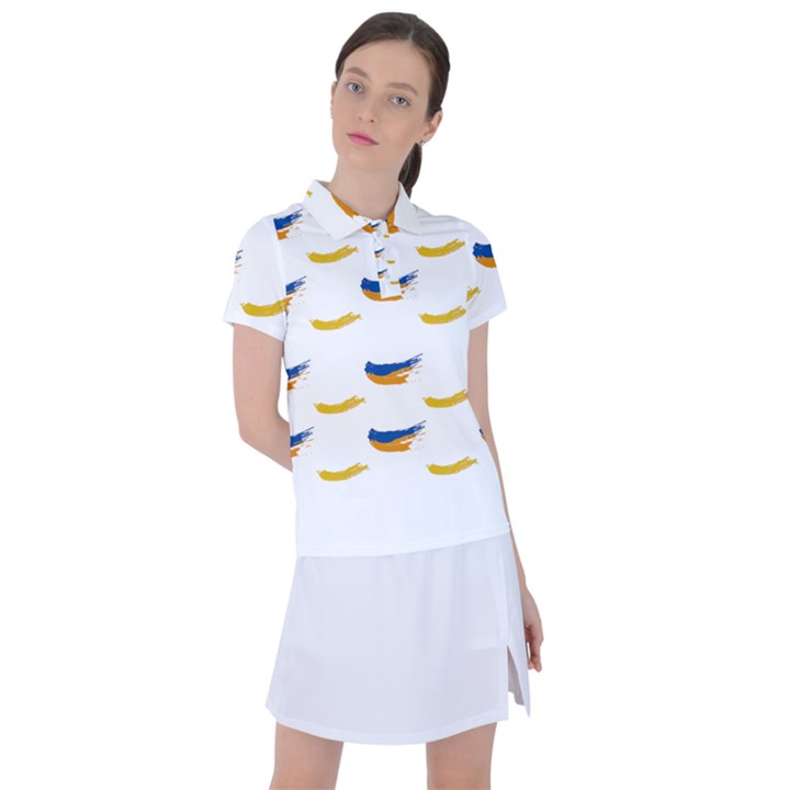 Abstract Paint Pattern T- Shirt Abstract Paint Pattern T- Shirt Women s Polo Tee