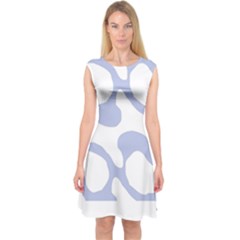 Abstract Pattern Beige Swirl T- Shirt Abstract Pattern Beige Swirl 2 Capsleeve Midi Dress