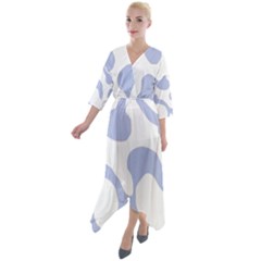 Abstract Pattern Beige Swirl T- Shirt Abstract Pattern Beige Swirl 2 Quarter Sleeve Wrap Front Maxi Dress by maxcute