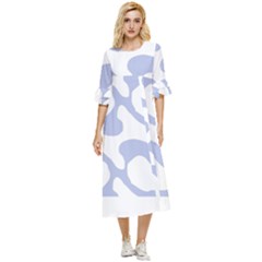 Abstract Pattern Beige Swirl T- Shirt Abstract Pattern Beige Swirl 2 Double Cuff Midi Dress by maxcute