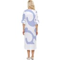 Abstract Pattern Beige Swirl T- Shirt Abstract Pattern Beige Swirl 2 Double Cuff Midi Dress View4