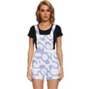 Abstract Pattern Beige Swirl T- Shirt Abstract Pattern Beige Swirl 2 Short Overalls View1