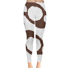 Abstract Pattern Beige Swirl T- Shirt Abstract Pattern Beige Swirl T- Shirt Leggings  by maxcute