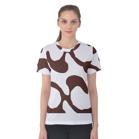 Abstract Pattern Beige Swirl T- Shirt Abstract Pattern Beige Swirl T- Shirt Women s Cotton Tee by maxcute