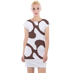 Abstract Pattern Beige Swirl T- Shirt Abstract Pattern Beige Swirl T- Shirt Cap Sleeve Bodycon Dress by maxcute