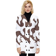 Abstract Pattern Beige Swirl T- Shirt Abstract Pattern Beige Swirl T- Shirt Button Up Hooded Coat  by maxcute