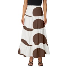 Abstract Pattern Beige Swirl T- Shirt Abstract Pattern Beige Swirl T- Shirt Tiered Ruffle Maxi Skirt