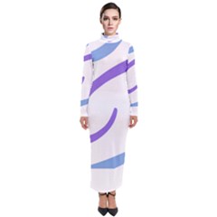 Abstract Pattern Blue And Gray T- Shirt Abstract Pattern Blue And Gray T- Shirt Turtleneck Maxi Dress by maxcute