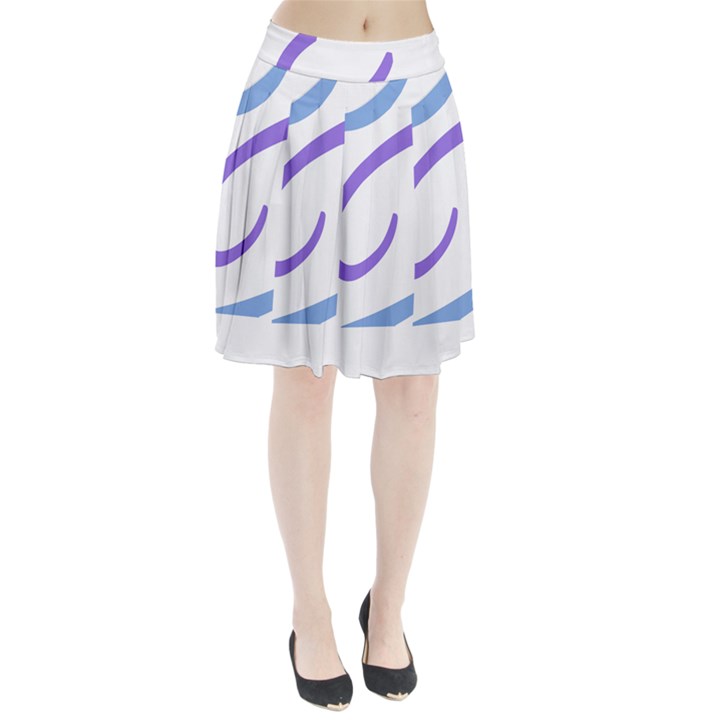 Abstract Pattern Blue And Gray T- Shirt Abstract Pattern Blue And Gray T- Shirt Pleated Skirt