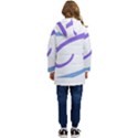 Abstract Pattern Blue And Gray T- Shirt Abstract Pattern Blue And Gray T- Shirt Kid s Hooded Longline Puffer Jacket View4