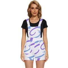 Abstract Pattern Blue And Gray T- Shirt Abstract Pattern Blue And Gray T- Shirt Short Overalls by maxcute