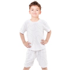 Abstract Pattern Gray Pastel Swirl T- Shirt Abstract Pattern Gray Pastel Swirl T- Shirt Kids  Tee And Shorts Set by maxcute