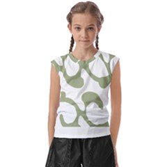 Abstract Pattern Green Swirl T- Shirt Abstract Pattern Green Swirl T- Shirt Kids  Raglan Cap Sleeve Tee by maxcute