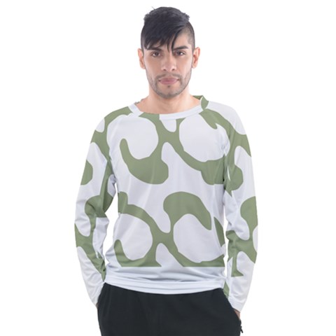 Abstract Pattern Green Swirl T- Shirt Abstract Pattern Green Swirl T- Shirt Men s Long Sleeve Raglan Tee by maxcute