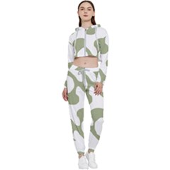 Abstract Pattern Green Swirl T- Shirt Abstract Pattern Green Swirl T- Shirt Cropped Zip Up Lounge Set by maxcute