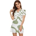 Abstract Pattern Green Swirl T- Shirt Abstract Pattern Green Swirl T- Shirt V-Neck High Waist Chiffon Mini Dress View2