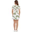 Abstract Pattern Green Swirl T- Shirt Abstract Pattern Green Swirl T- Shirt V-Neck High Waist Chiffon Mini Dress View4