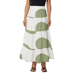 Abstract Pattern Green Swirl T- Shirt Abstract Pattern Green Swirl T- Shirt Tiered Ruffle Maxi Skirt by maxcute