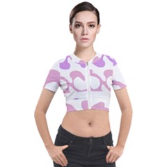 Abstract Pattern Mixed Colored Swirl T- Shirt Abstract Pattern Mixed Colored Swirl T- Shirt Short Sleeve Cropped Jacket by maxcute