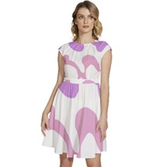 Abstract Pattern Mixed Colored Swirl T- Shirt Abstract Pattern Mixed Colored Swirl T- Shirt Cap Sleeve High Waist Dress