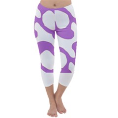 Abstract Pattern Purple Swirl T- Shirt Abstract Pattern Purple Swirl T- Shirt Capri Winter Leggings  by maxcute